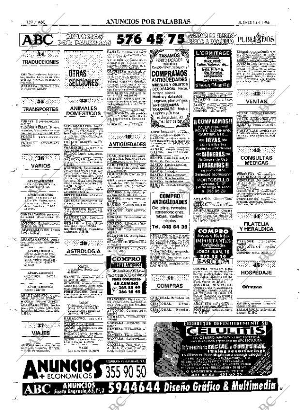ABC MADRID 14-11-1996 página 132