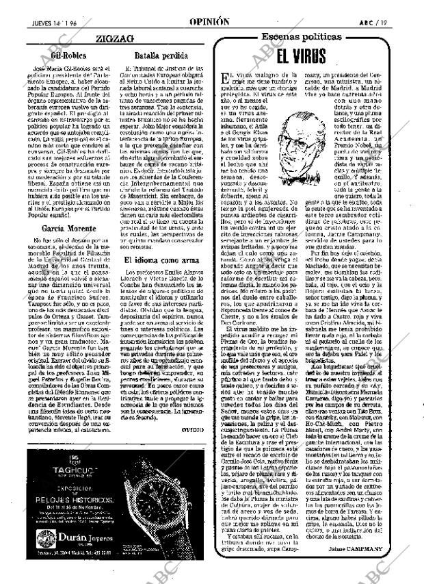 ABC MADRID 14-11-1996 página 19