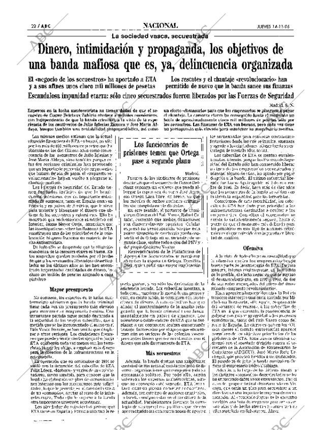 ABC MADRID 14-11-1996 página 22