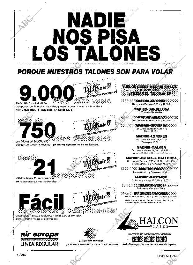 ABC MADRID 14-11-1996 página 4
