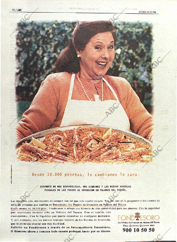 ABC MADRID 14-11-1996 página 72