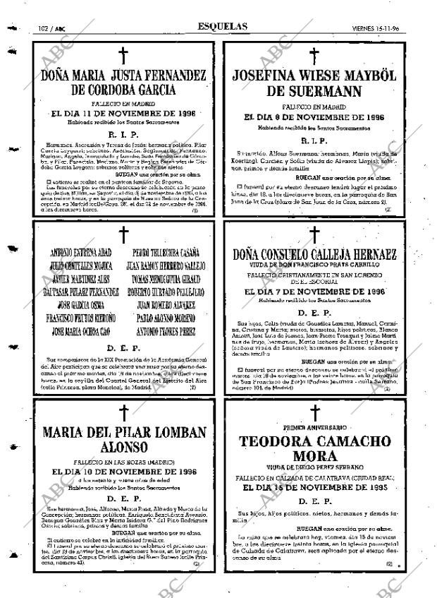 ABC MADRID 15-11-1996 página 102