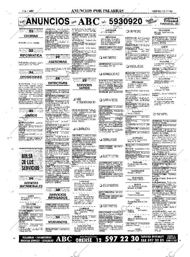 ABC MADRID 15-11-1996 página 116