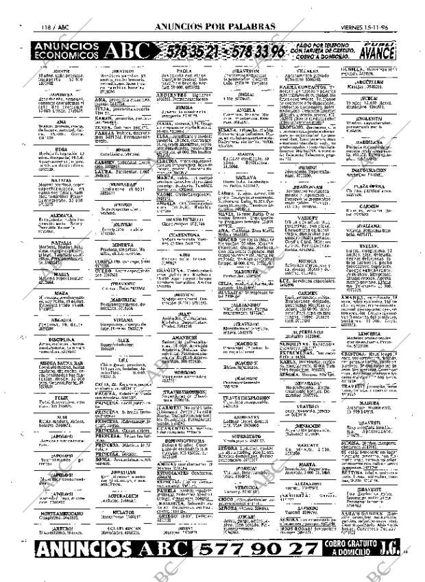 ABC MADRID 15-11-1996 página 118