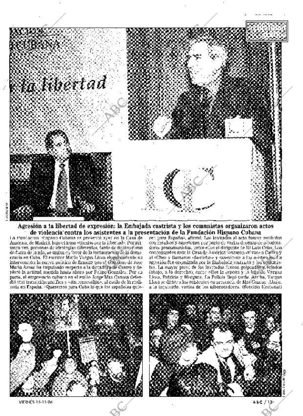 ABC MADRID 15-11-1996 página 13