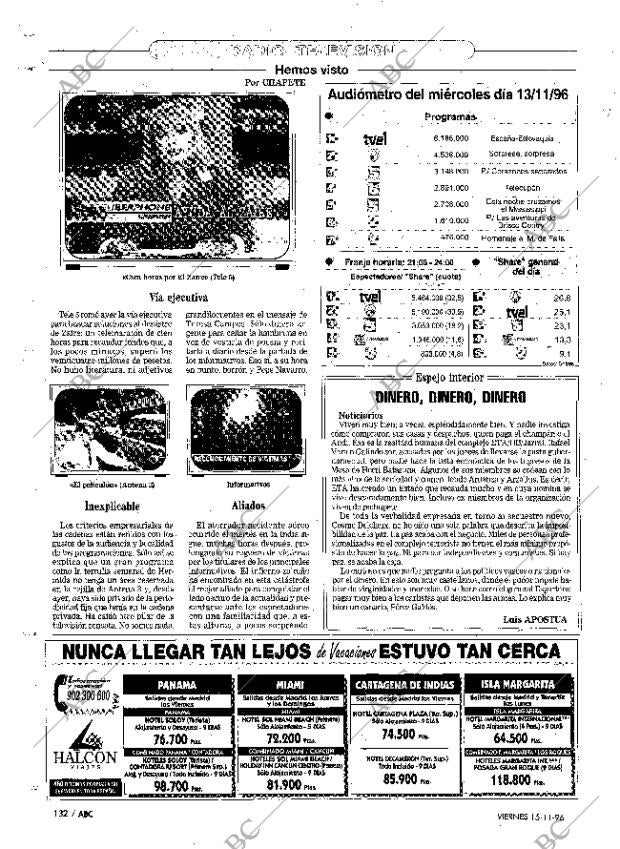 ABC MADRID 15-11-1996 página 132