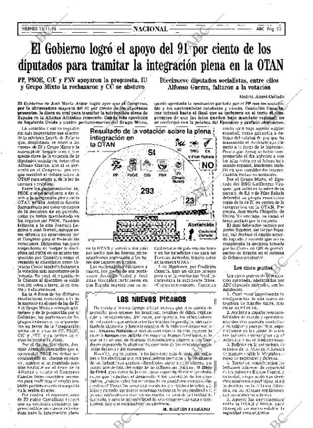 ABC MADRID 15-11-1996 página 23