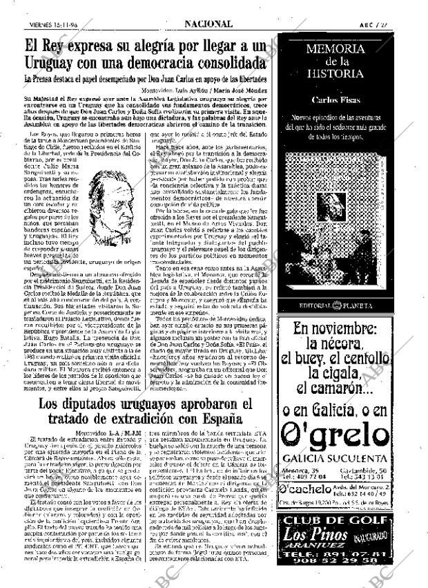 ABC MADRID 15-11-1996 página 27