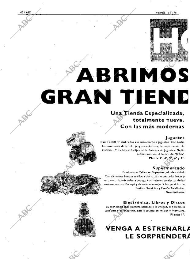 ABC MADRID 15-11-1996 página 40