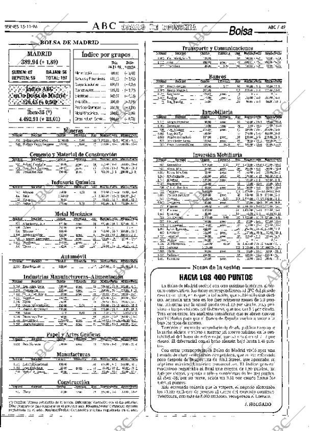 ABC MADRID 15-11-1996 página 49