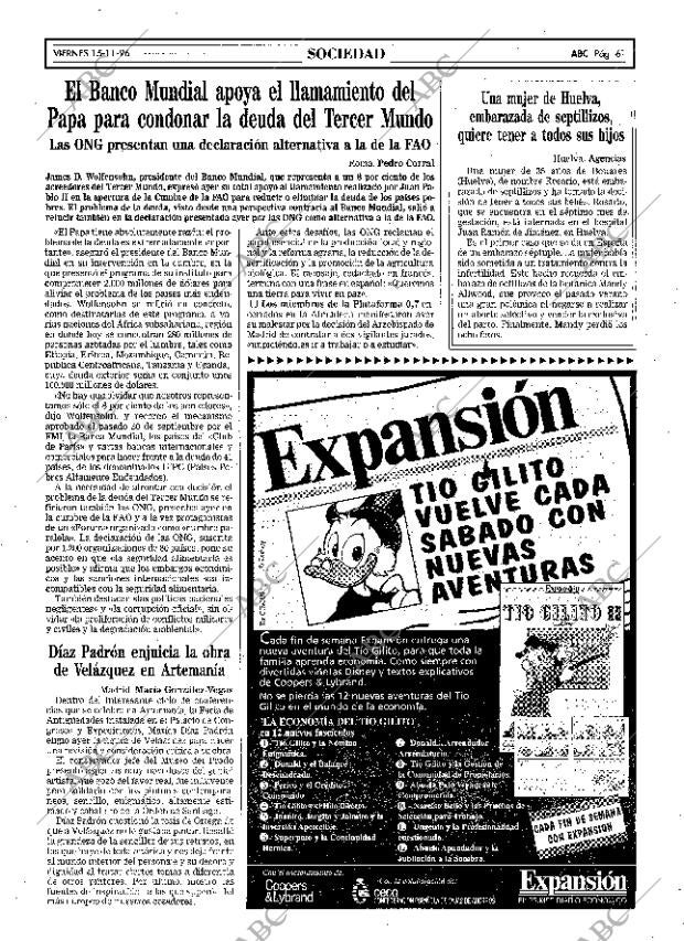 ABC MADRID 15-11-1996 página 61