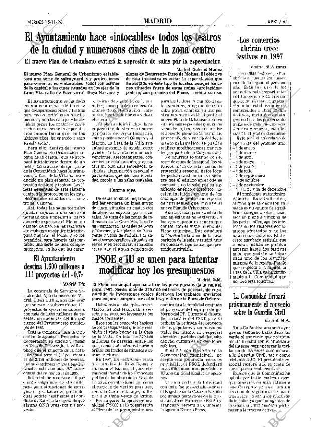 ABC MADRID 15-11-1996 página 65