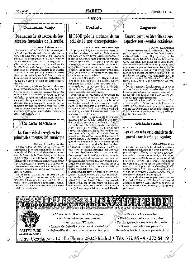 ABC MADRID 15-11-1996 página 70