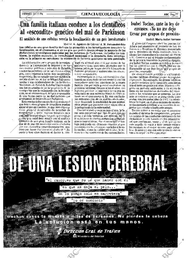 ABC MADRID 15-11-1996 página 77