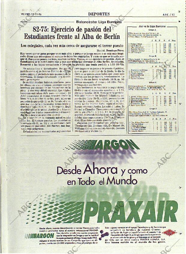 ABC MADRID 15-11-1996 página 83