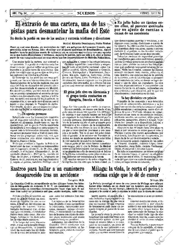 ABC MADRID 15-11-1996 página 84