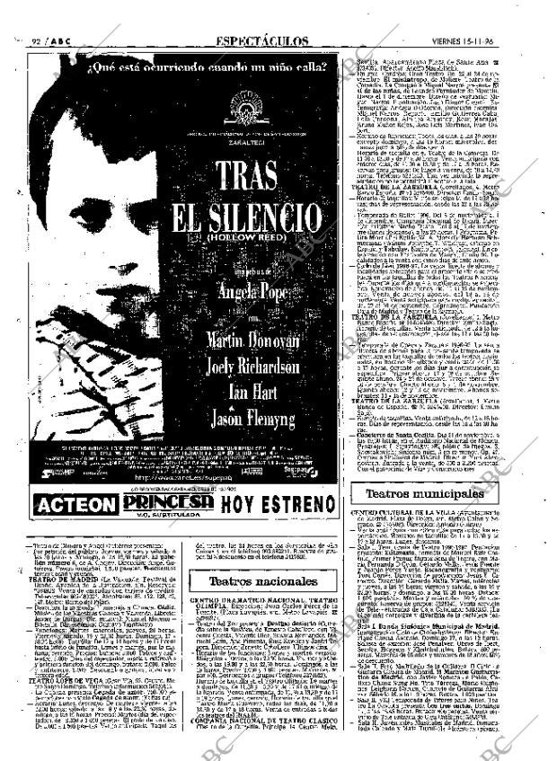 ABC MADRID 15-11-1996 página 92