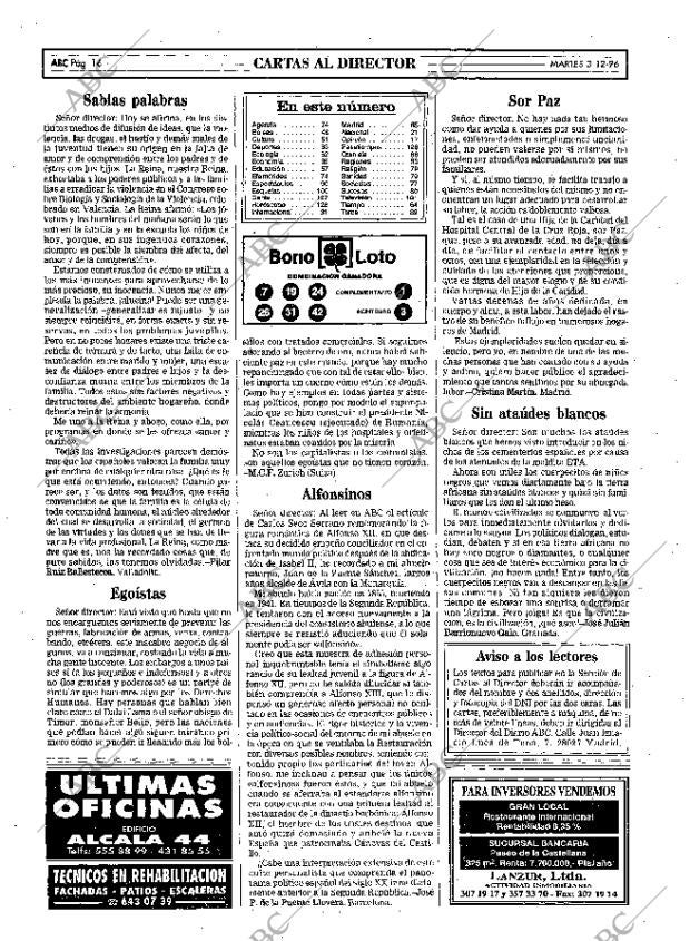 ABC MADRID 03-12-1996 página 16