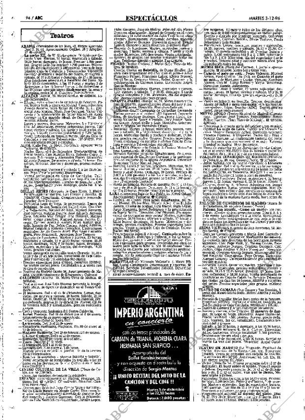 ABC MADRID 03-12-1996 página 94