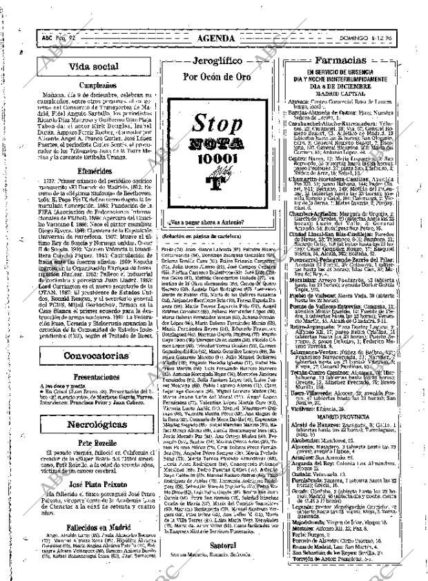 ABC MADRID 08-12-1996 página 92