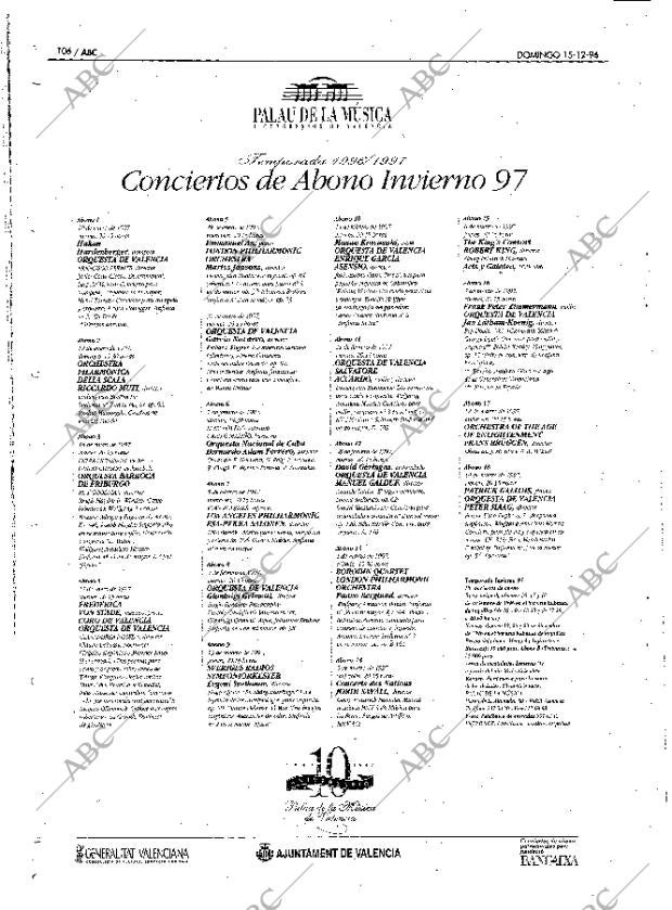 ABC MADRID 15-12-1996 página 106