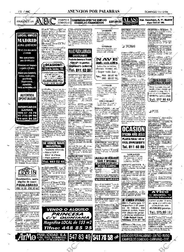 ABC MADRID 15-12-1996 página 132