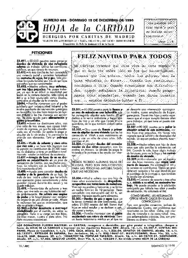 ABC MADRID 15-12-1996 página 18