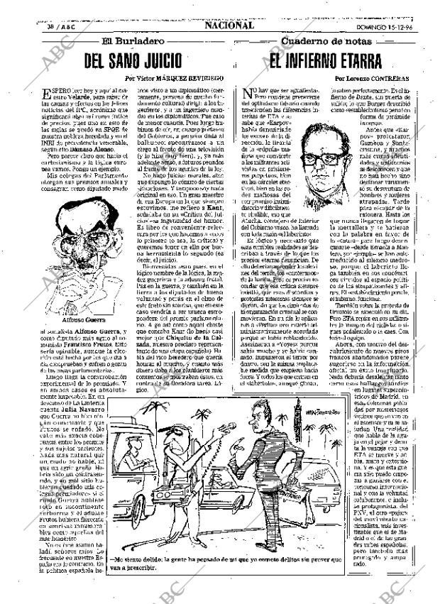 ABC MADRID 15-12-1996 página 38