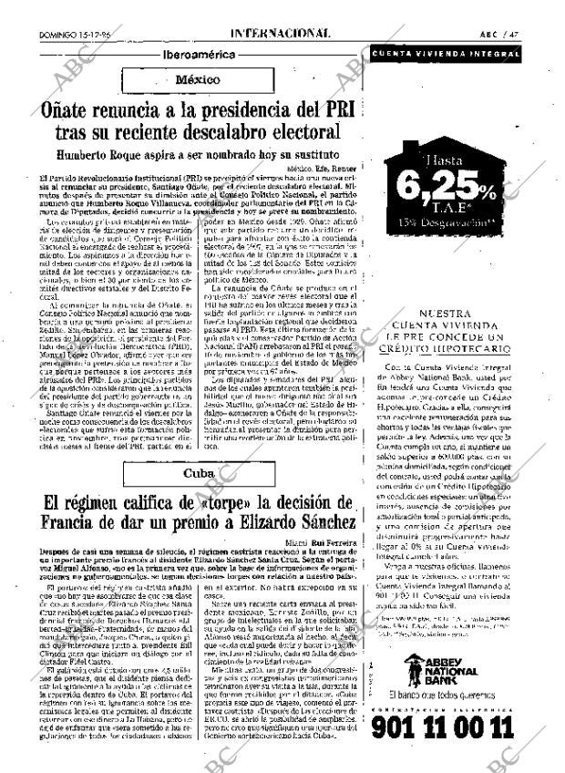 ABC MADRID 15-12-1996 página 47