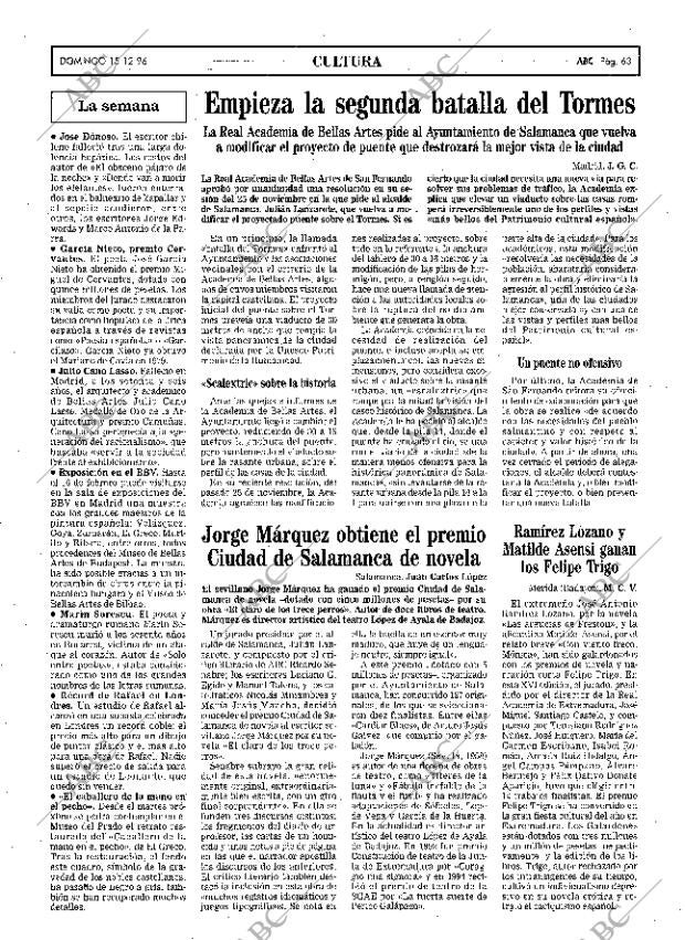 ABC MADRID 15-12-1996 página 63