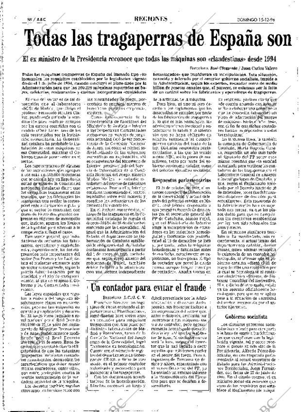 ABC MADRID 15-12-1996 página 88
