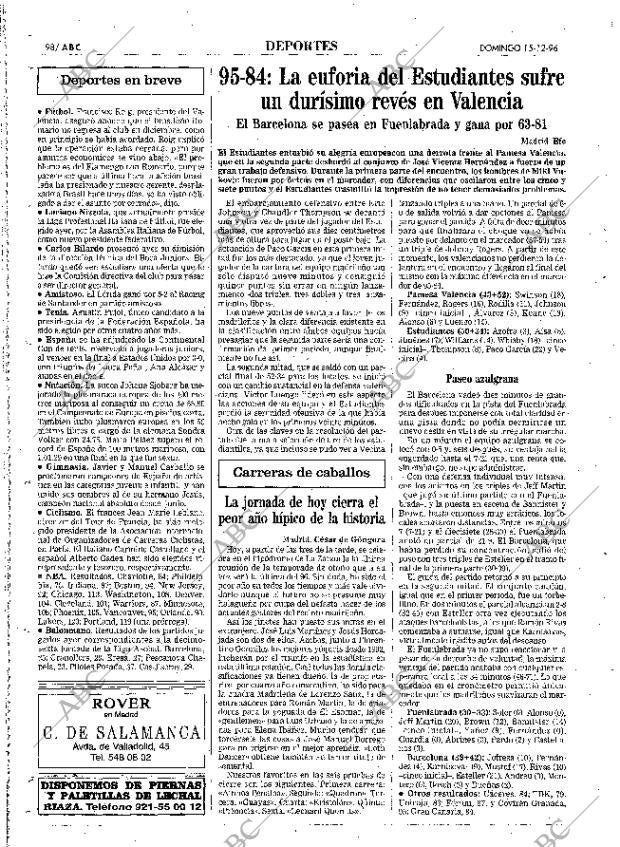 ABC MADRID 15-12-1996 página 98