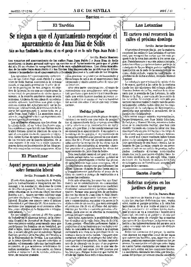 ABC SEVILLA 17-12-1996 página 61