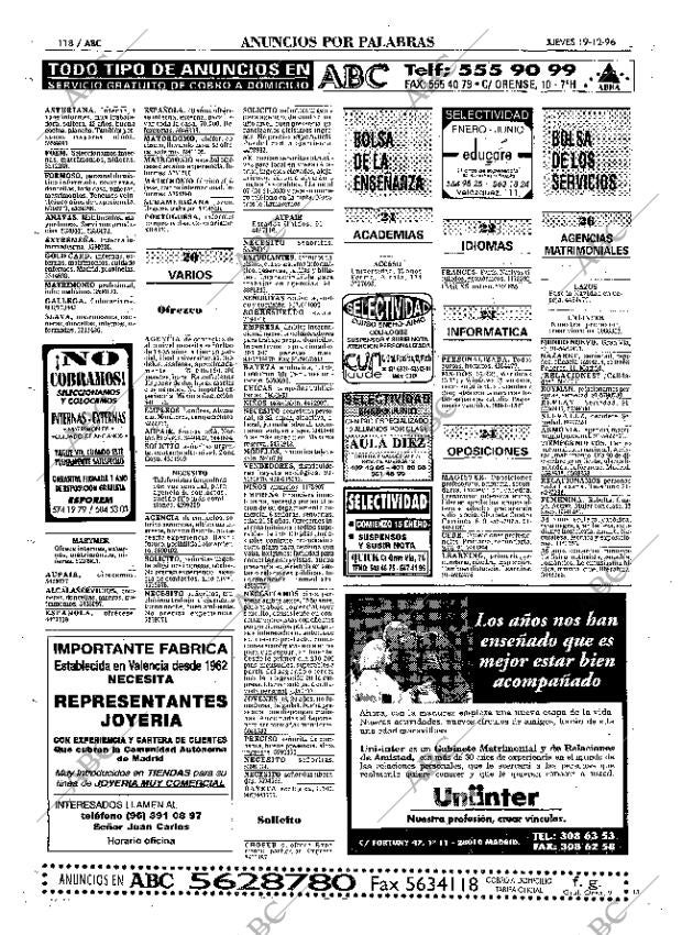ABC MADRID 19-12-1996 página 118