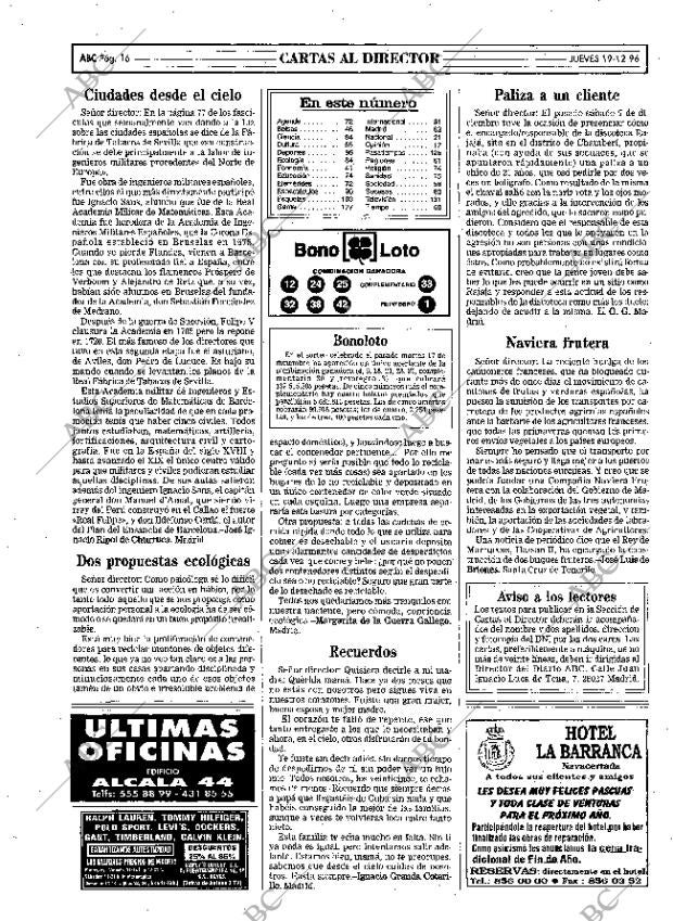 ABC MADRID 19-12-1996 página 16