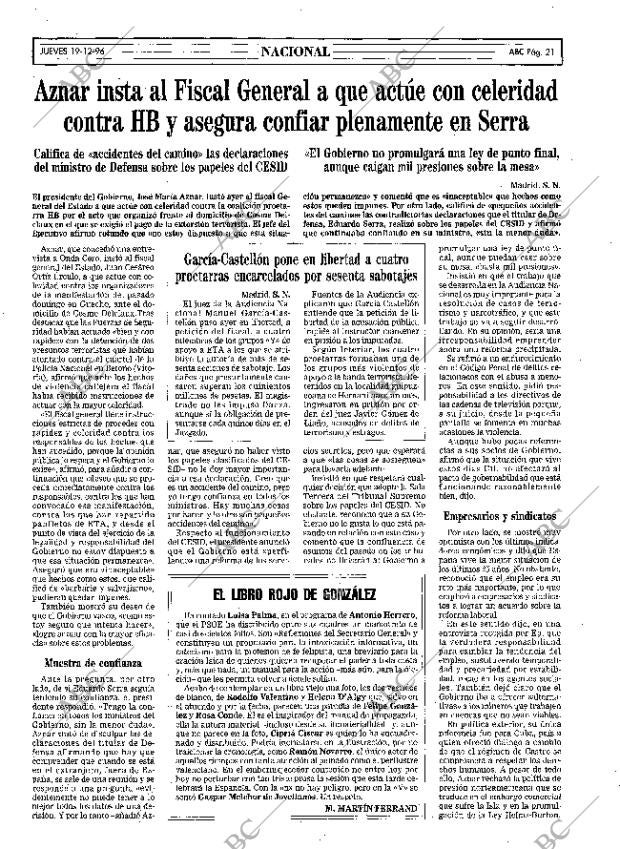 ABC MADRID 19-12-1996 página 21