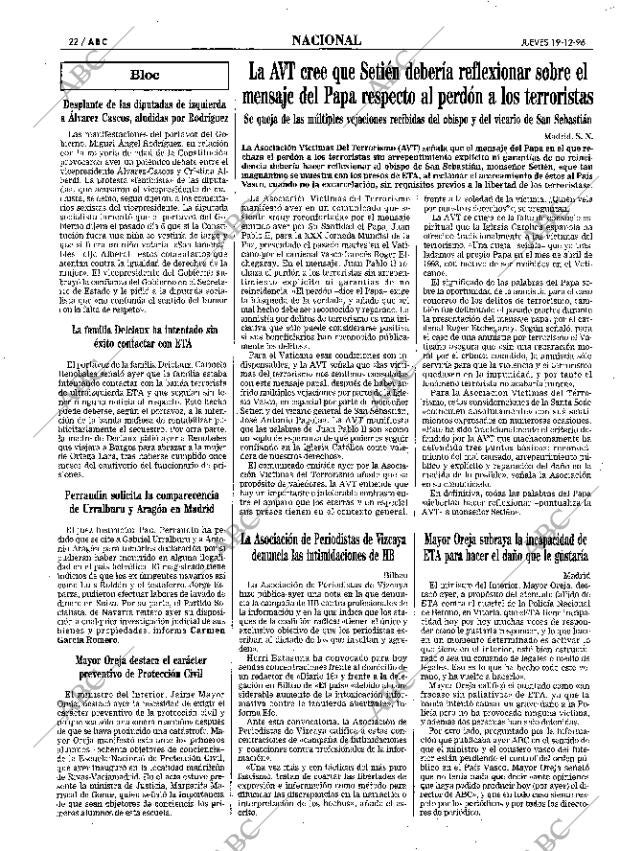 ABC MADRID 19-12-1996 página 22