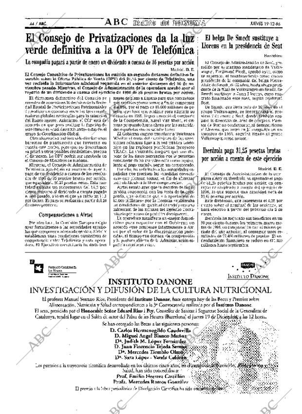 ABC MADRID 19-12-1996 página 44