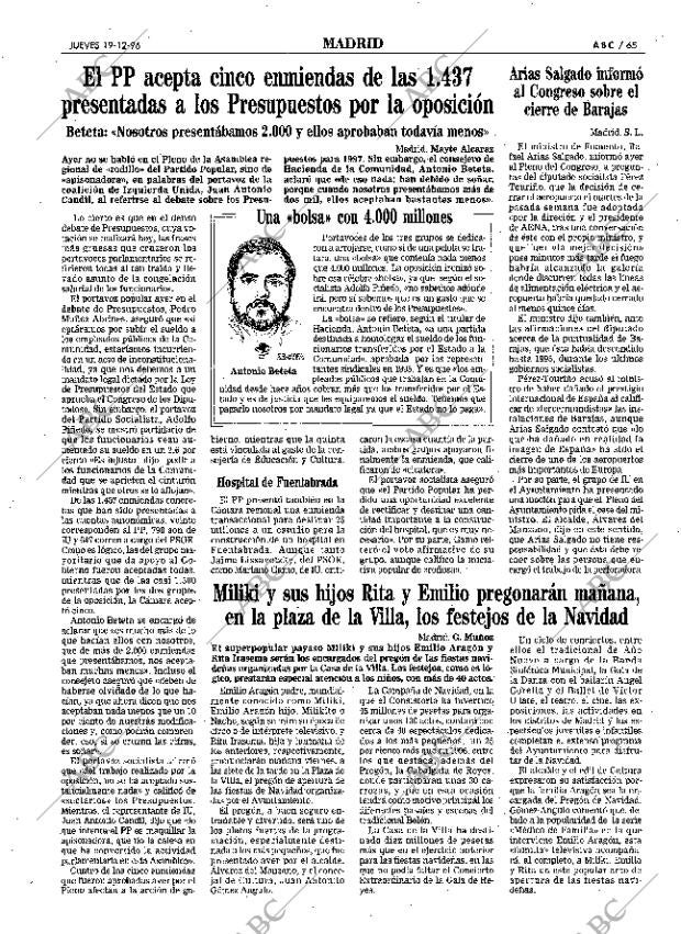 ABC MADRID 19-12-1996 página 65