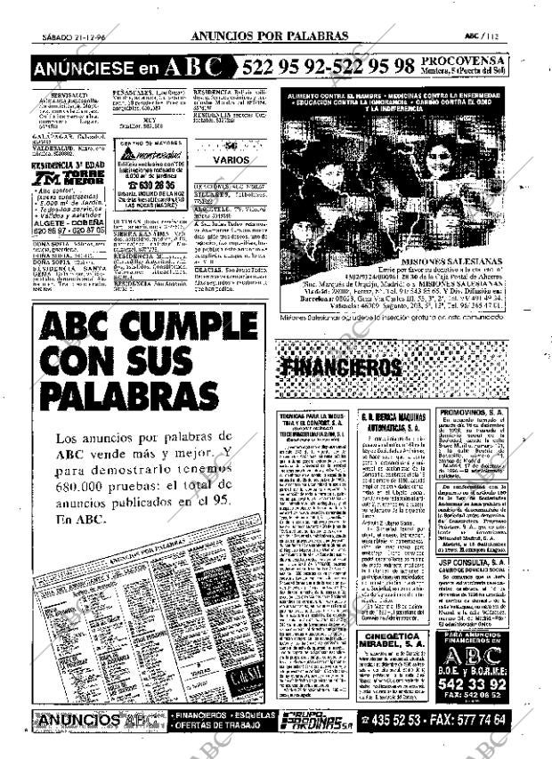 ABC MADRID 21-12-1996 página 113