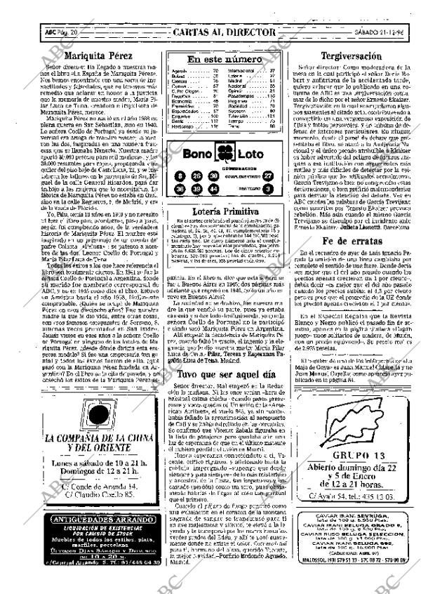 ABC MADRID 21-12-1996 página 20