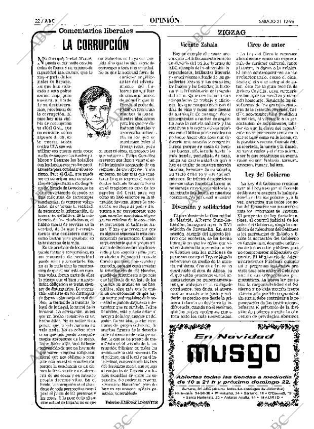 ABC MADRID 21-12-1996 página 22