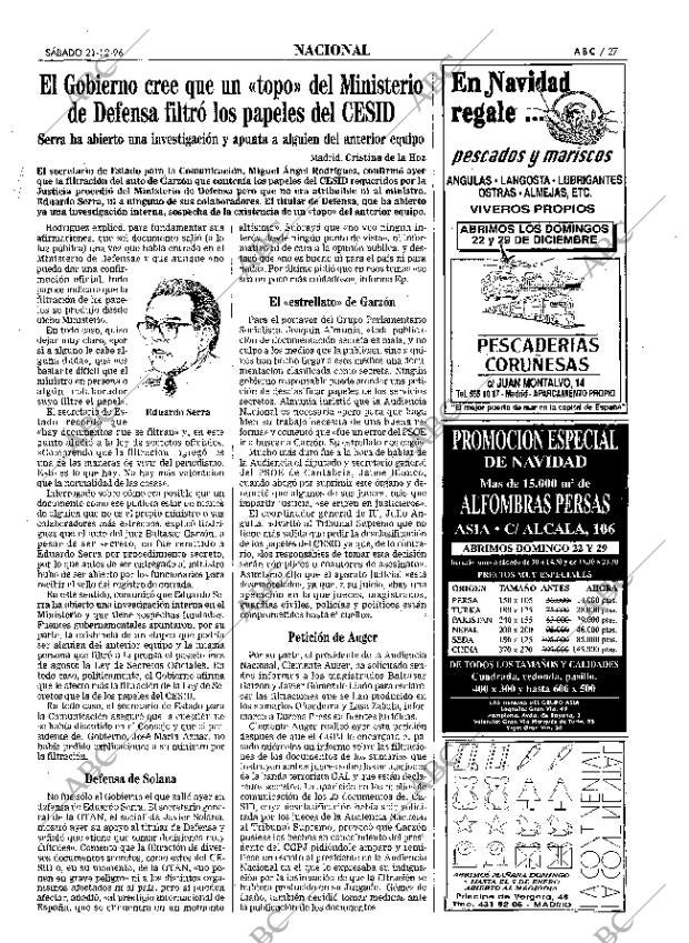 ABC MADRID 21-12-1996 página 27
