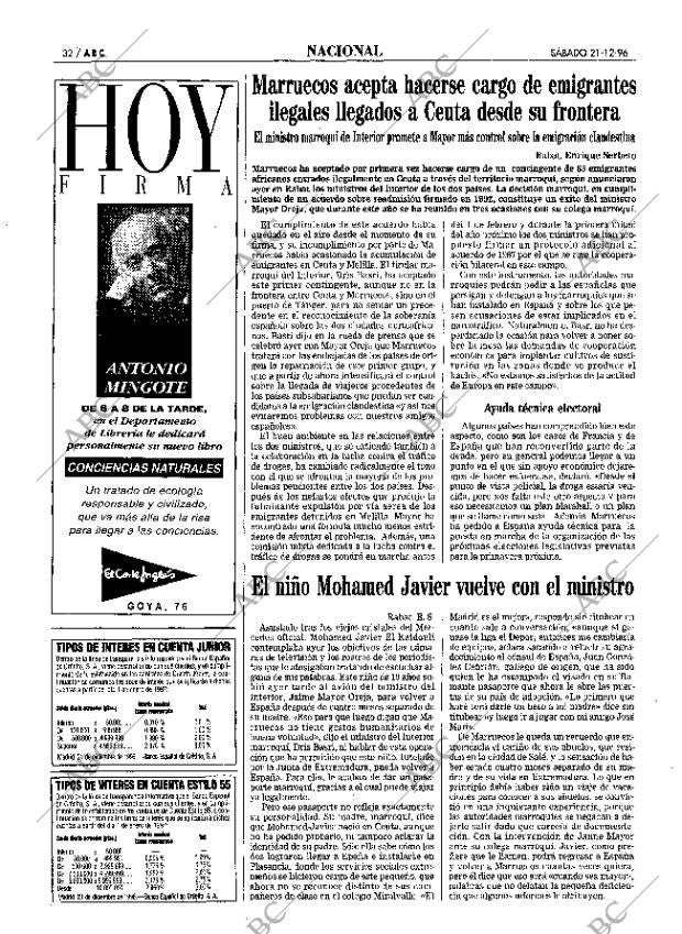 ABC MADRID 21-12-1996 página 32