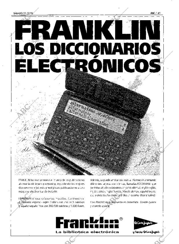 ABC MADRID 21-12-1996 página 43