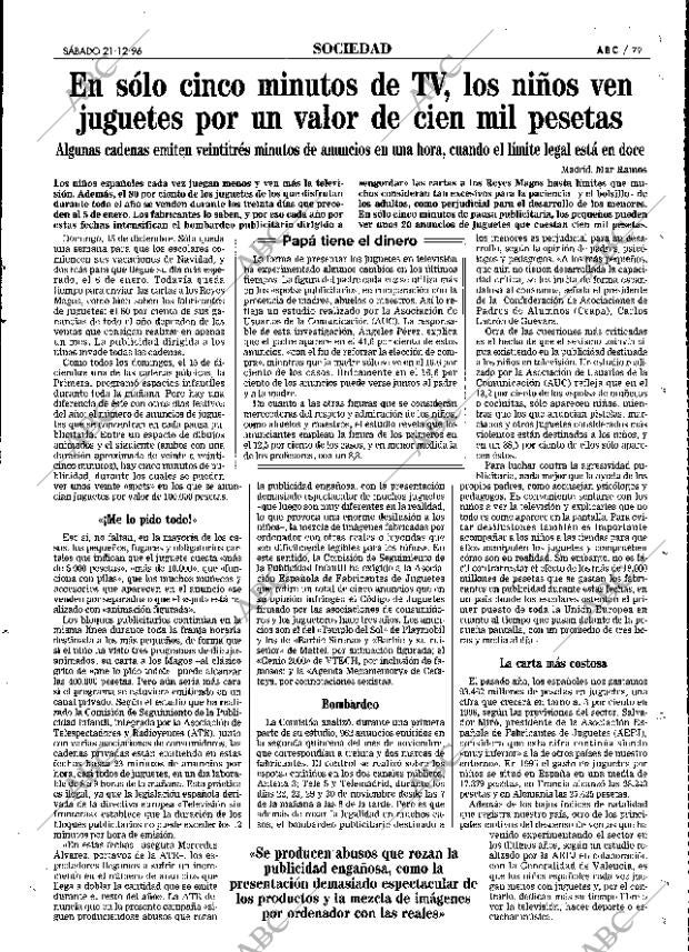 ABC MADRID 21-12-1996 página 79
