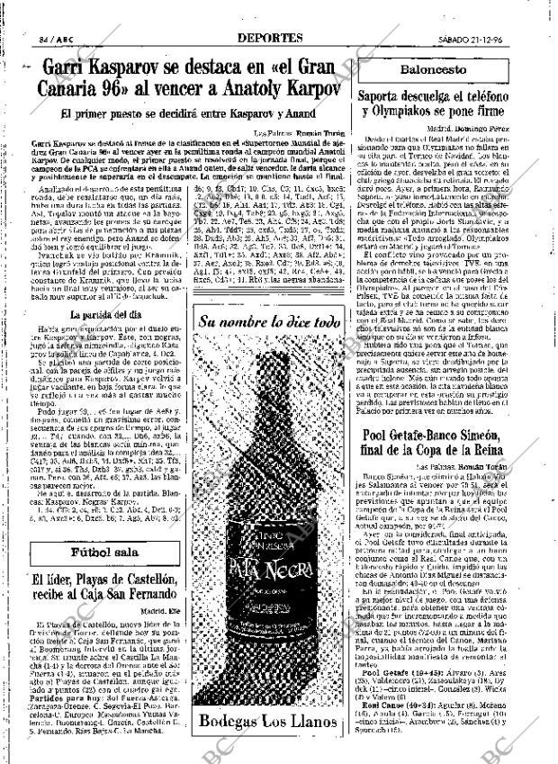 ABC MADRID 21-12-1996 página 84