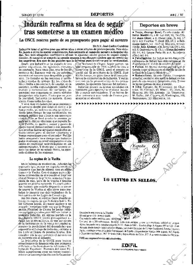 ABC MADRID 21-12-1996 página 85