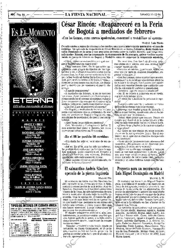ABC MADRID 21-12-1996 página 86