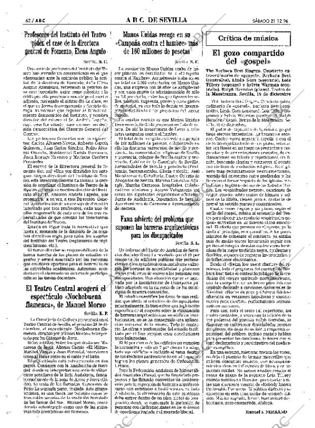 ABC SEVILLA 21-12-1996 página 62